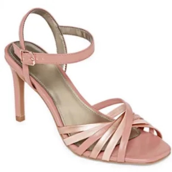 Worthington Shoes - Worthington Boomer Buckle Open Toe Nougat Multi Heel Size 9